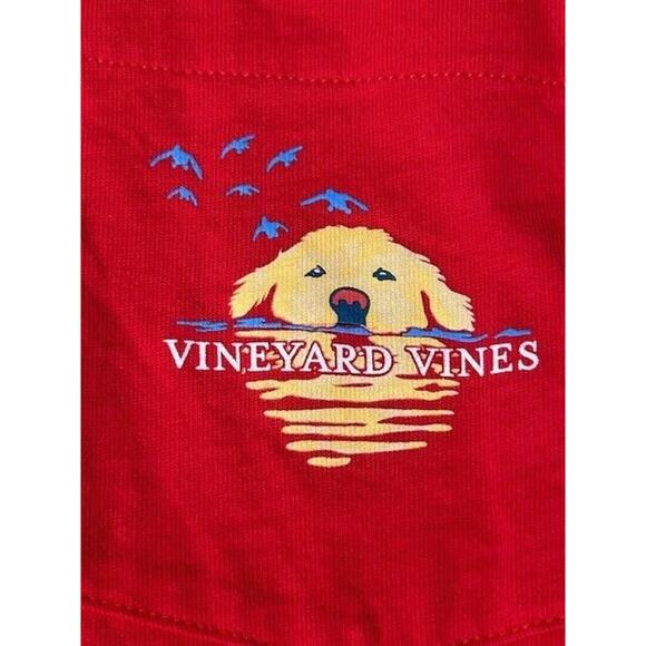 Vineyard Vines Mens Good Boy Long-Sleeve Pocket Tee Shirt Graphic Print Red M - Picture 3 of 9